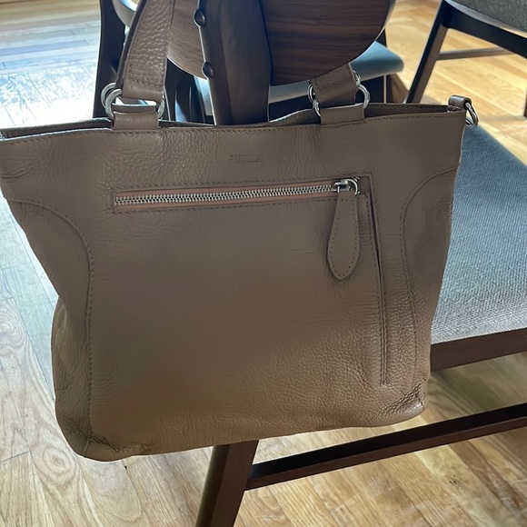 FURLA Made in Italy genuine leather pebbled mini tote beige - Picture 8 of 14